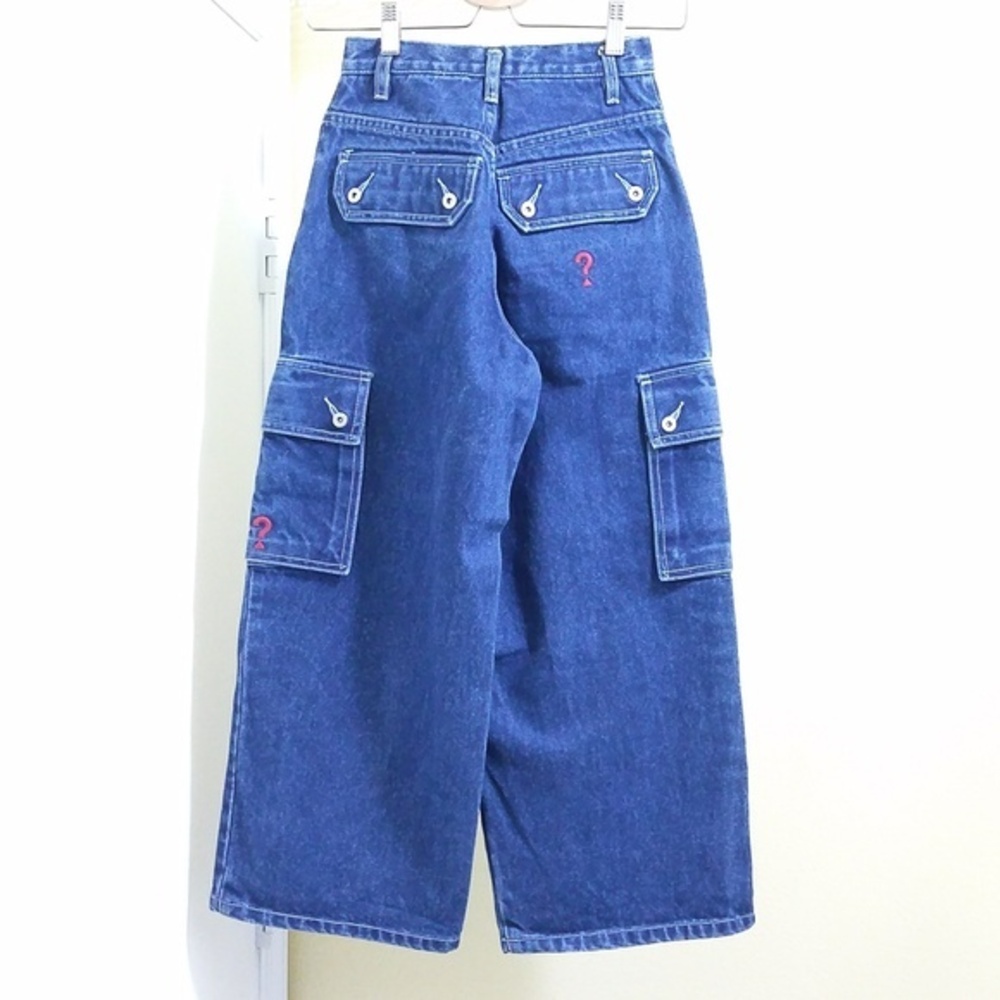 Vintage Skater Wide Leg Cargo Jeans - Sz 8 Youth Boy or Girl
